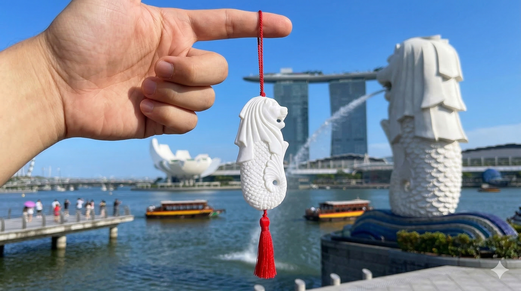 One Merlion Decoration with Gift Box