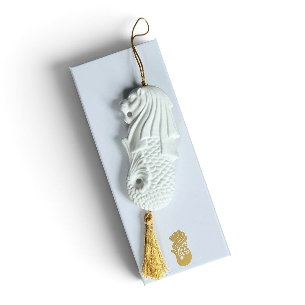 Bundle of 4 Gold Merlion Decorations with Gift Boxes